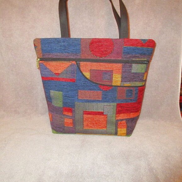 Danny K Beverly Hills Patchwork Tapestry Tote Isabella Wild Mango Artsy Galleria - Picture 1 of 11